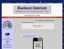 Tablet Screenshot of businessinterests.com.au